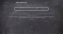 Desktop Screenshot of maths-express.com